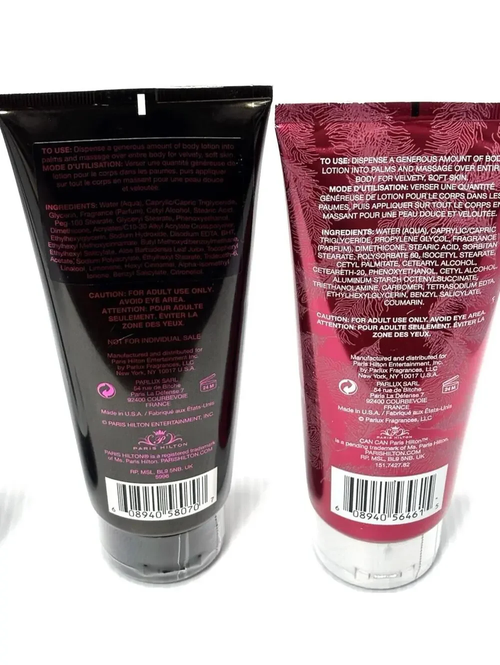 Paris Hilton Body Lotion Lot 3pc Platinum Rush ,Can Can Original 200ml